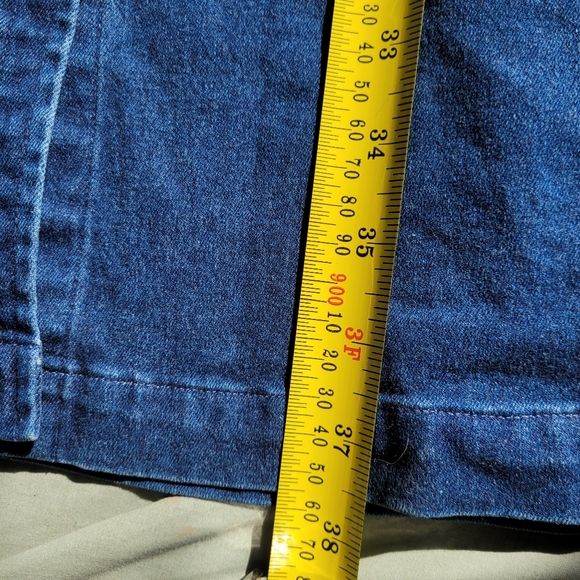 Vintage 80s Button-down Long Sleeved Denim Midi Dress blue size medium - Picture 9 of 10